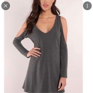 Grey cold shoulder Dress from Tobi